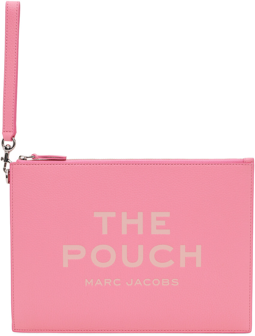 

Розовый кожаный большой клатч Marc Jacobs