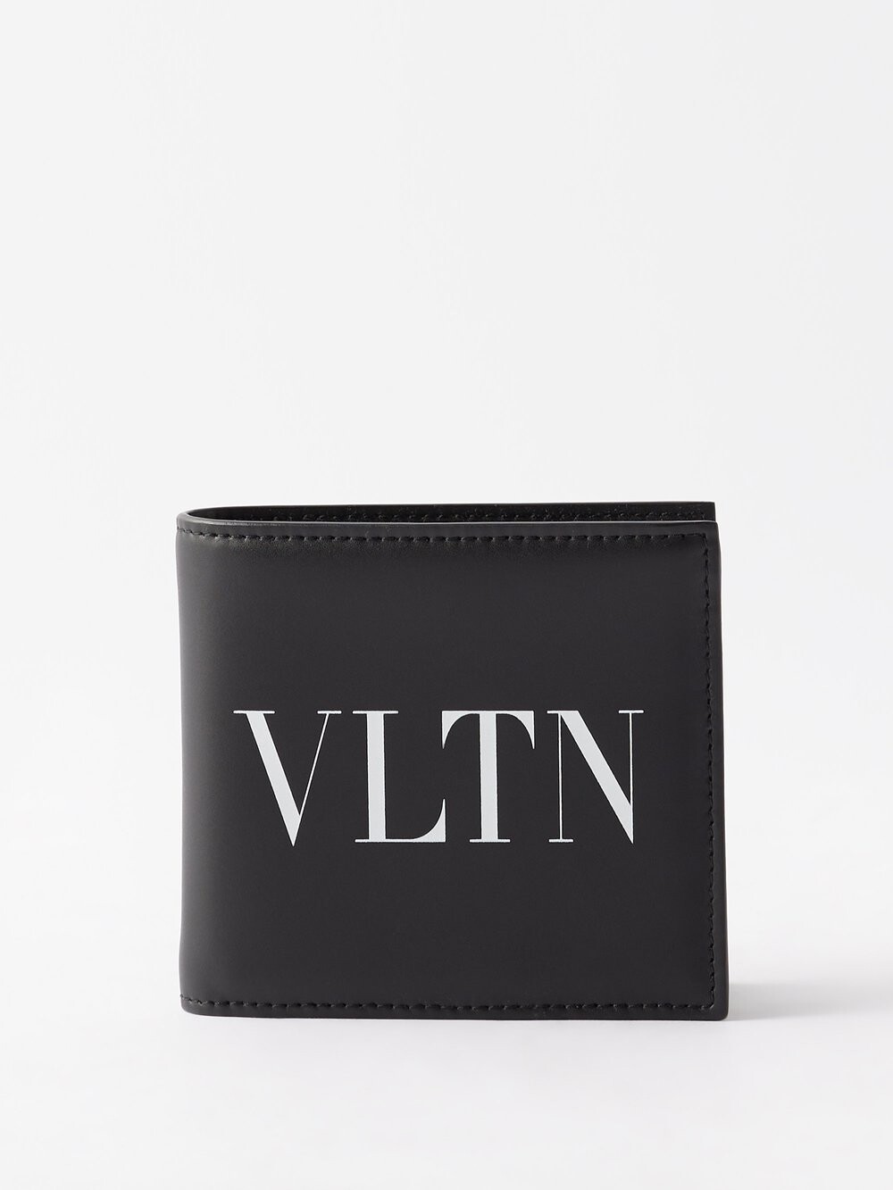 

Кожаный кошелек с принтом vltn Valentino Garavani, черный