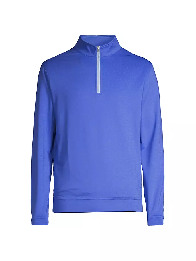 

Свитер Crown Sport Perth Melange Performance с молнией на четверть Peter Millar, сапфир