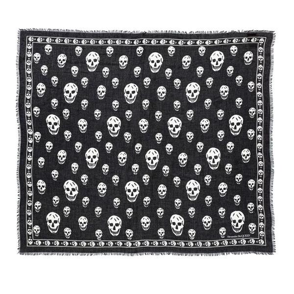 

Шарф logo printed scarf black Alexander Mcqueen, черный