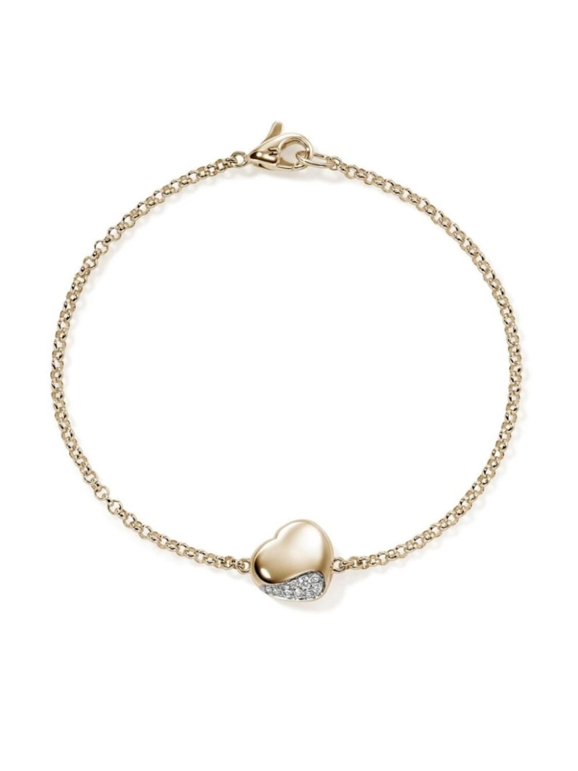 

Браслет Pebble Heart из желтого золота John Hardy, золотой