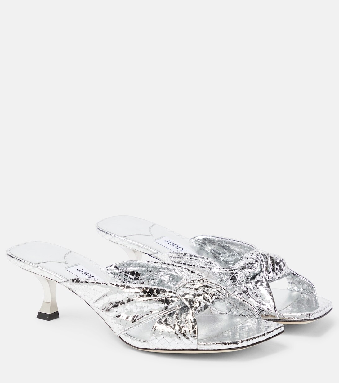 

Мюли Avenue 50 из кожи со змеиным принтом Jimmy Choo, серебряный