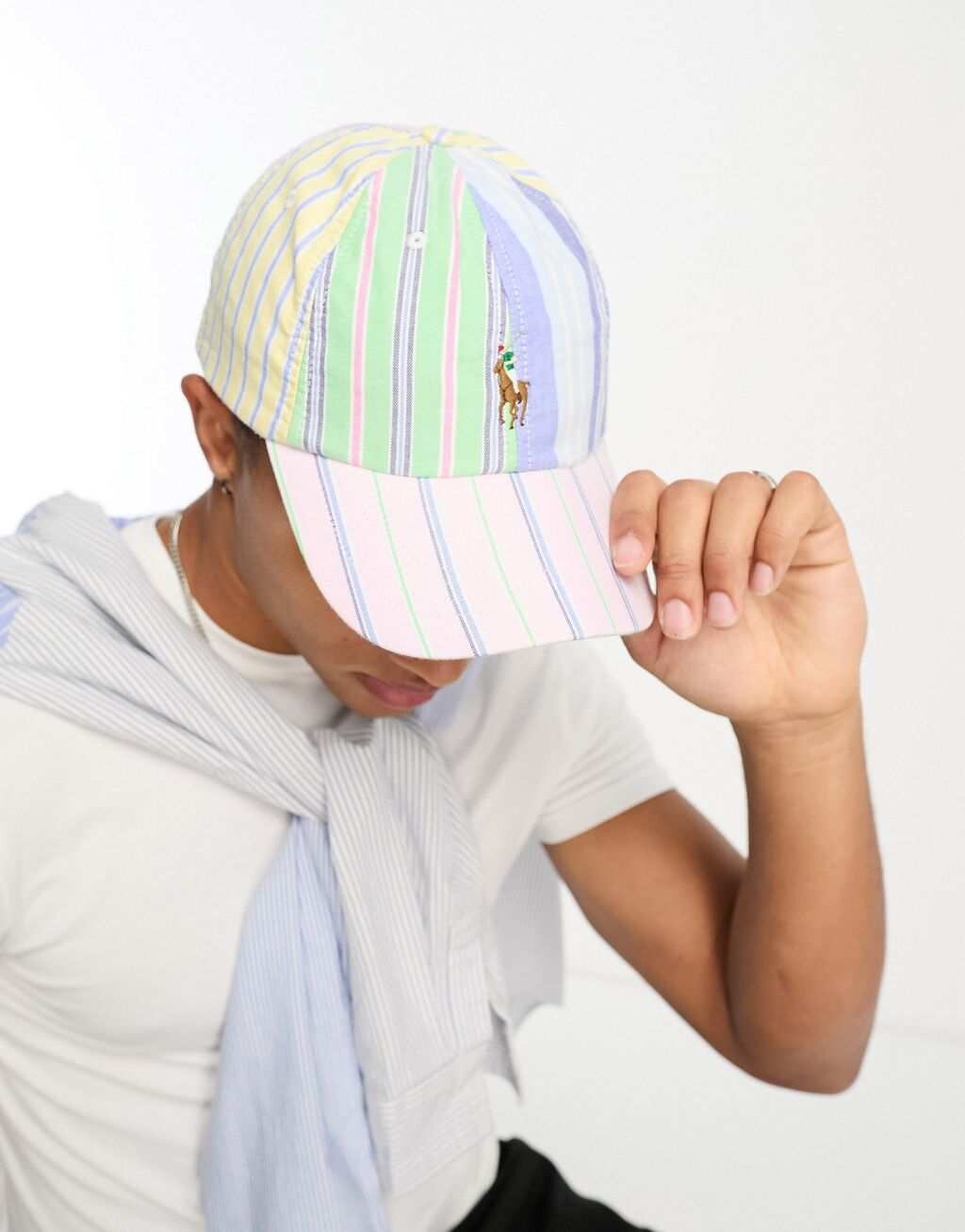 

Кепка Polo Ralph Lauren в забавную полоску с логотипом в виде пони