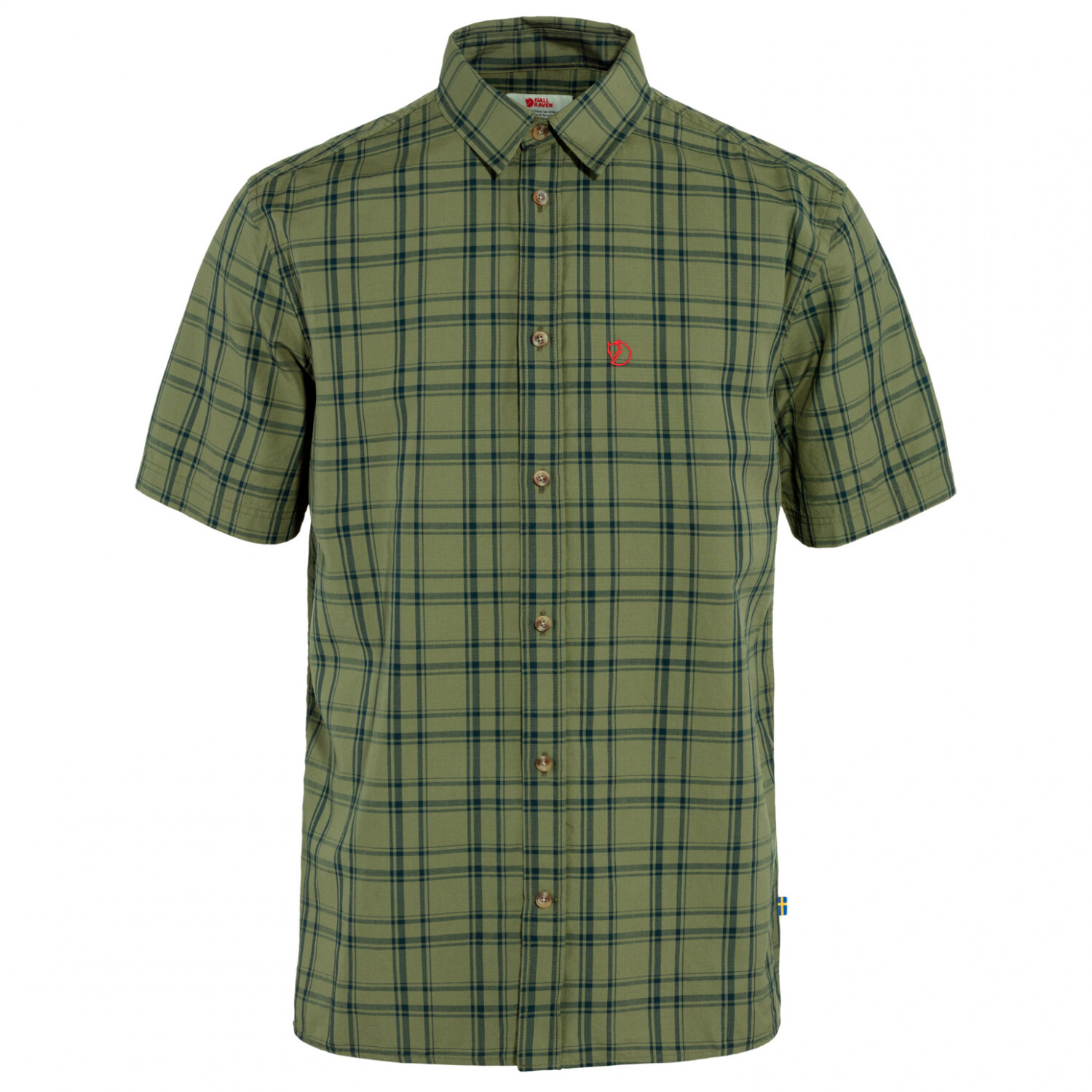 

Рубашка Fjällräven Övik Lite Shirt S/S, цвет Green/Dark Navy