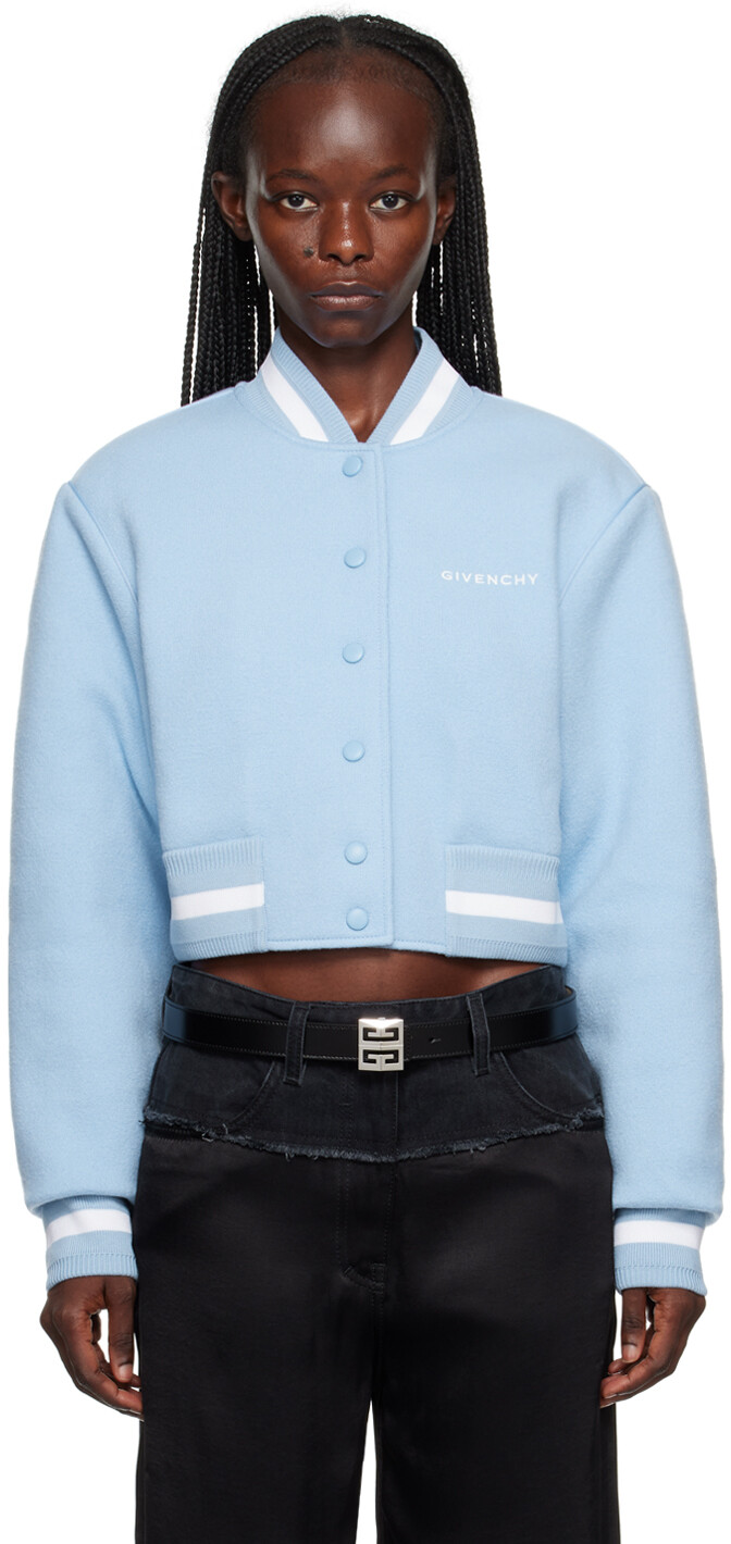 

Синий легкий бомбер на кнопках Givenchy