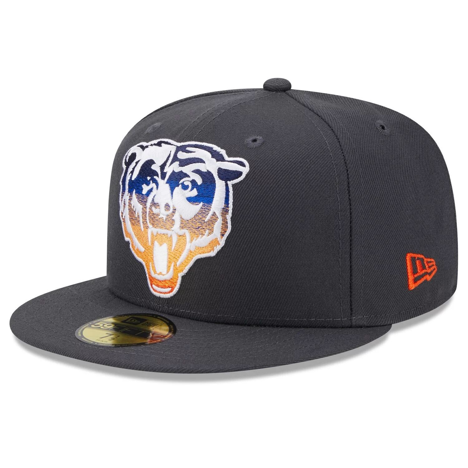 

Мужская облегающая шляпа New Era Graphite Chicago Bears Color Dim 59FIFTY