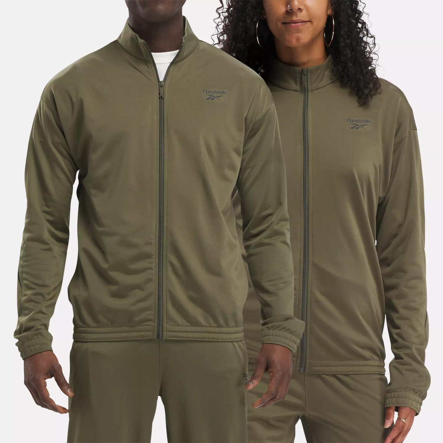 

Вязаная спортивная куртка Reebok Identity Vector, цвет Army Green