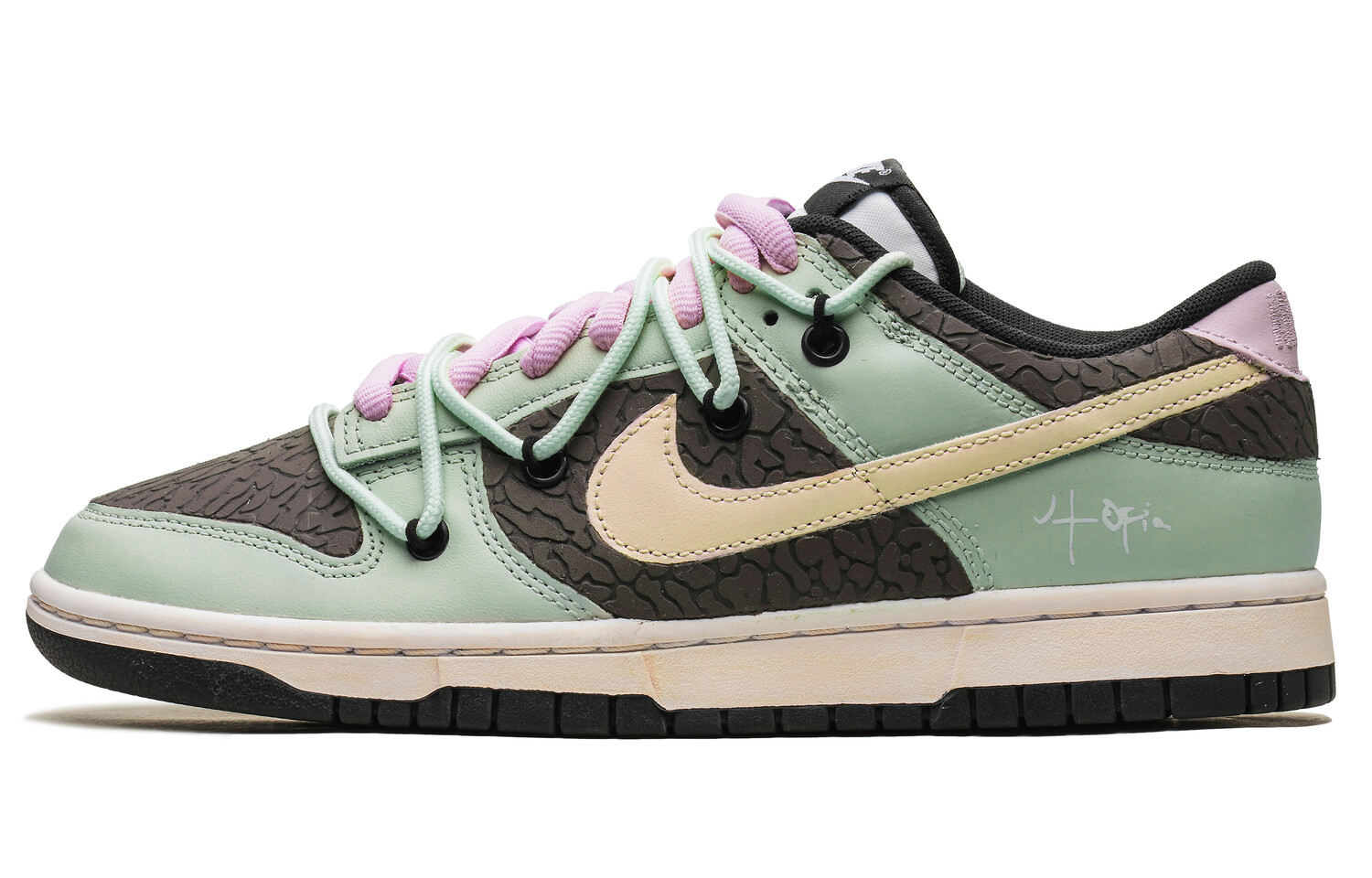 

Кроссовки Nike Dunk Skateboarding Shoes Unisex Low-top Brownish, Green, Yellow, коричневатый/зеленый/желтый