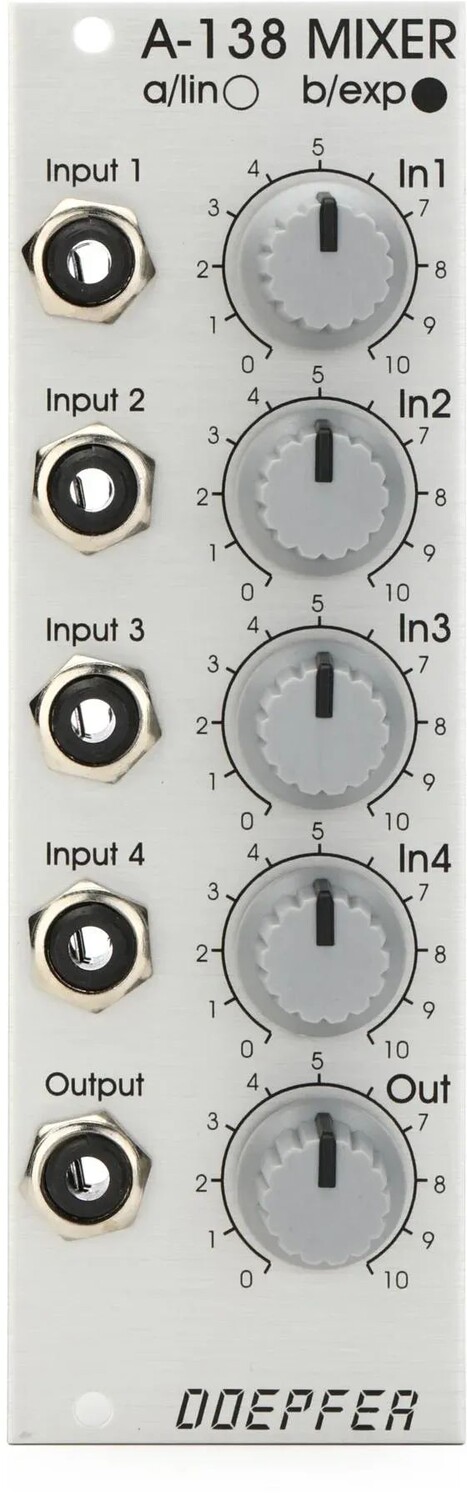 

Doepfer A-138b 4-канальный модуль экспоненциального микшера Eurorack — стандартная версия