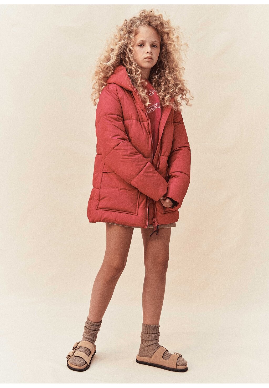 

Зимняя куртка MARC O'POLO TEENS-GIRLS LANGE STEPPJACKE MIT WASSERABWEISENDER OBERFLÄCHE, цвет vibrant pink