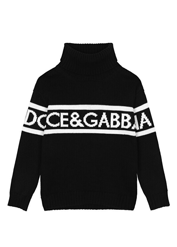 

Черная шерстяная водолазка для мальчика Dolce&Gabbana