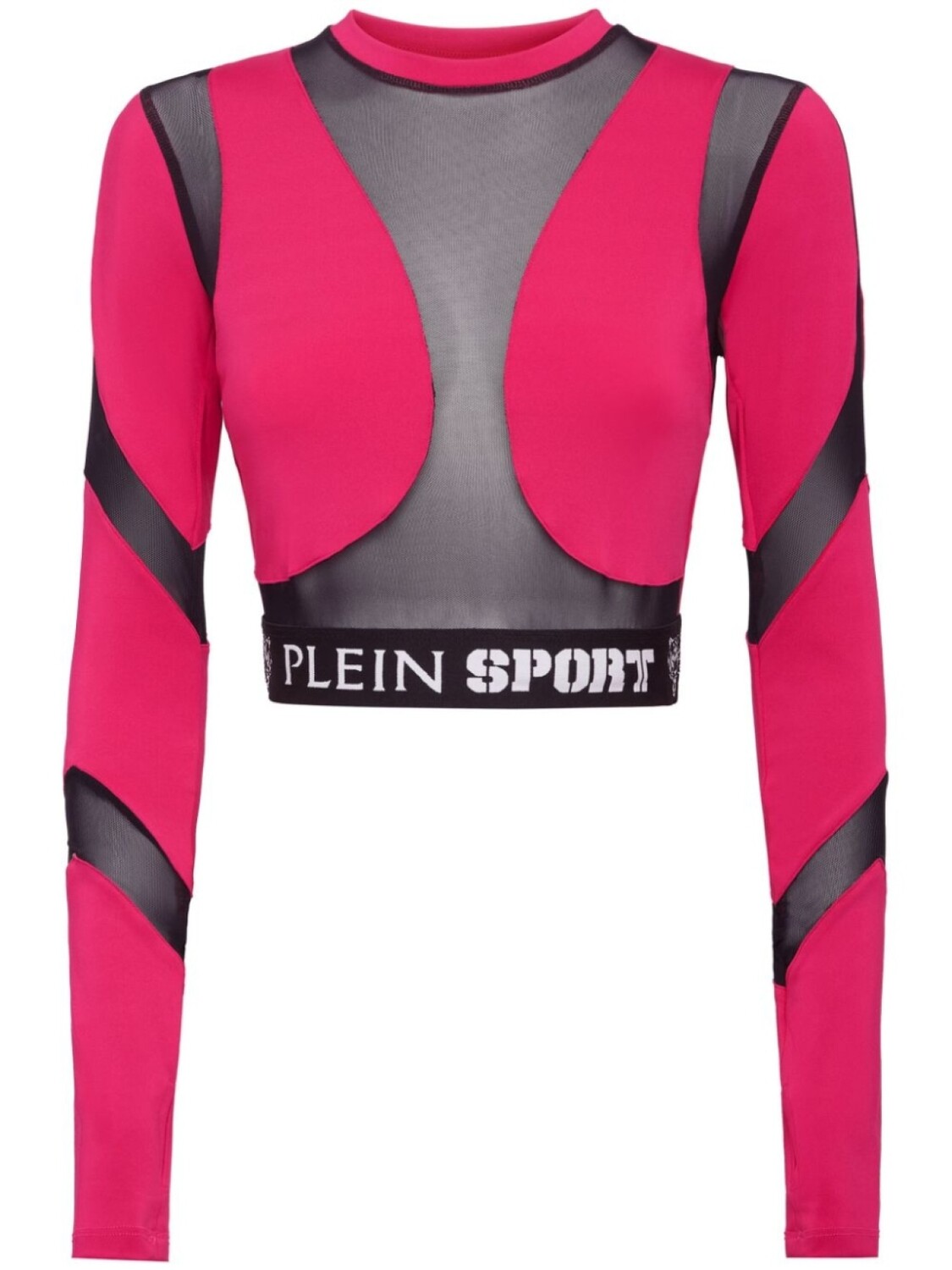 

Plein Sport укороченный топ с логотипом, розовый
