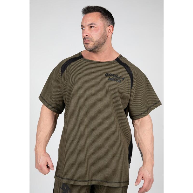 

Мужская футболка для бодибилдинга GORILLA WEAR Agustine Old School Green с короткими рукавами