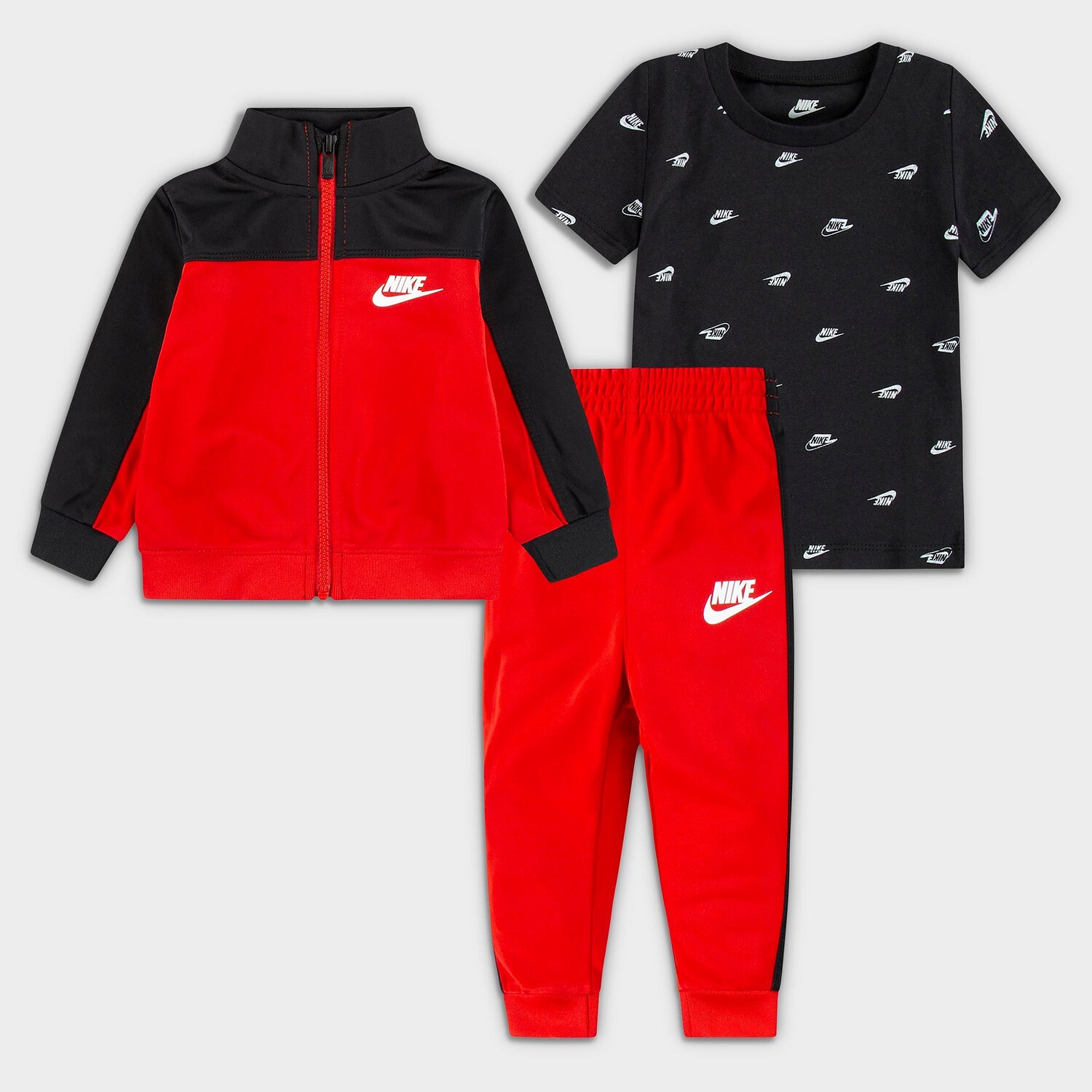 

Комплект трикотажного спортивного костюма и футболки Nike для младенцев, черный