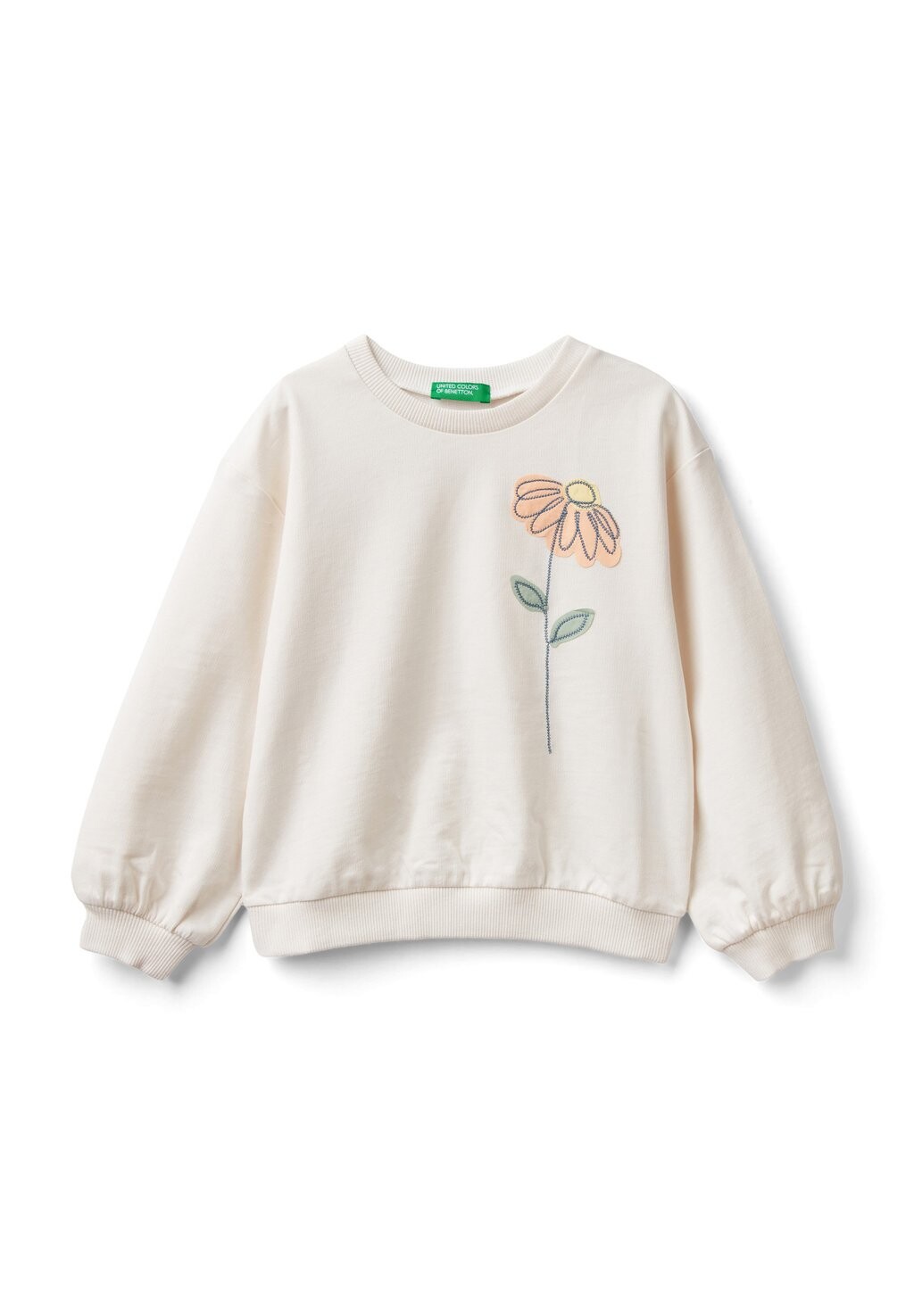 

Толстовка AMPIA RICAMO CON APPLICAZIONE United Colors of Benetton, крем