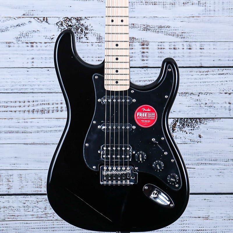 fender squier sonic stratocaster hss black электрогитара цвет черный Электрогитара Squier Sonic Stratocaster HSS Electric Guitar | Black