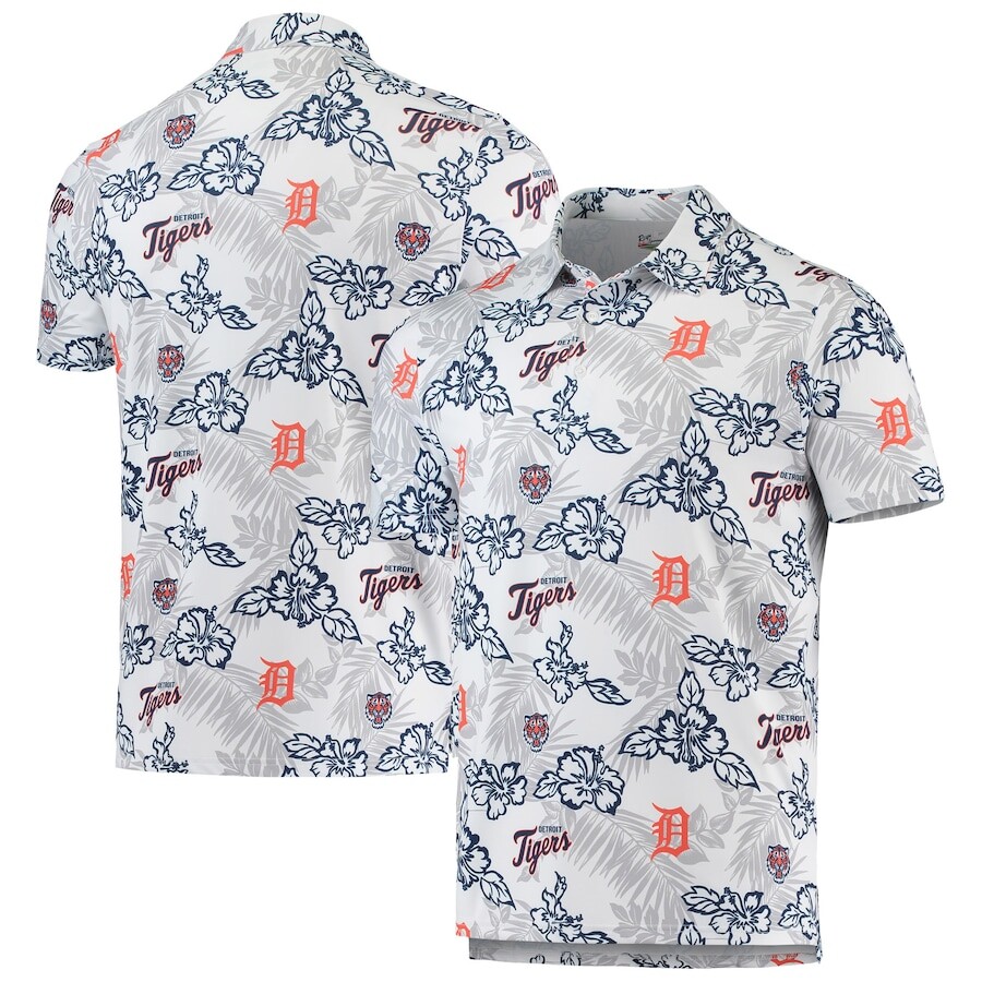 

Поло с коротким рукавом Reyn Spooner Detroit Tigers, белый