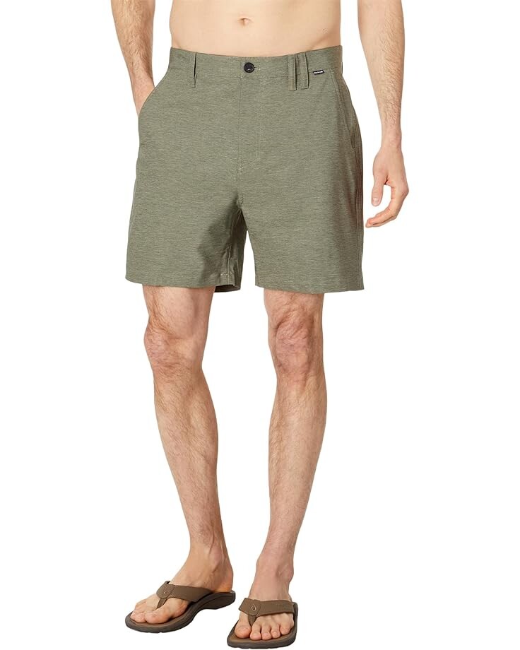 

Шорты Hurley Phantom Heather 18" Walkshorts, оливковый