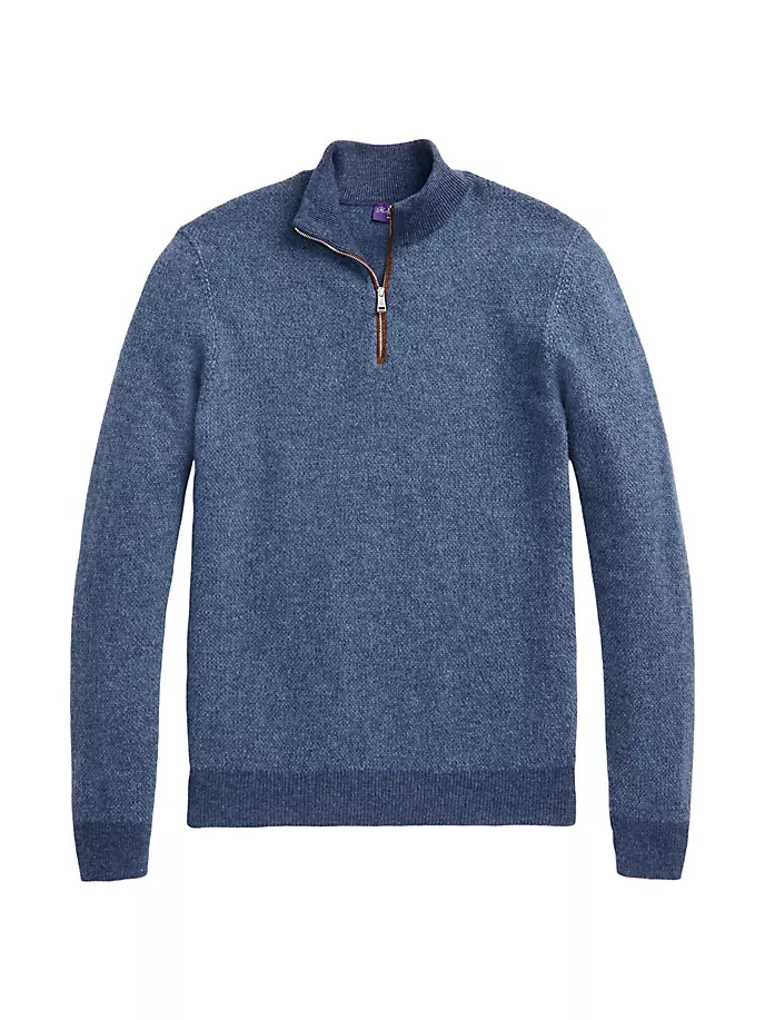 

Кашемировый свитер с молнией до половины и длинными рукавами Ralph Lauren Purple Label, мультиколор