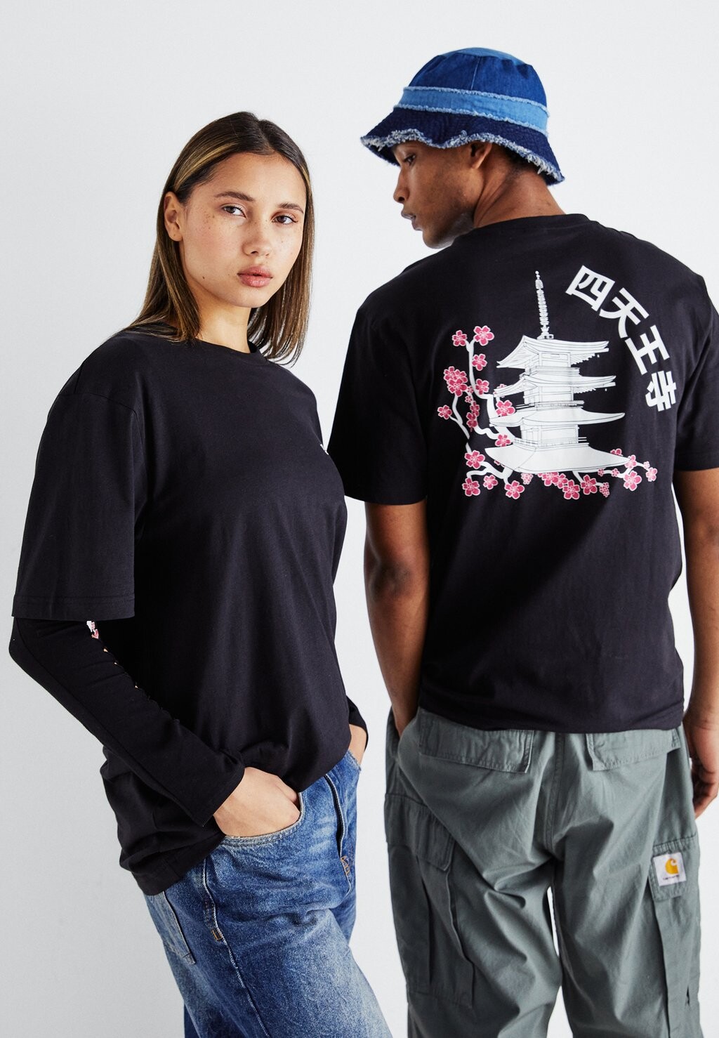

Футболка с принтом Onsprint Tee Unisex Only & Sons, черный