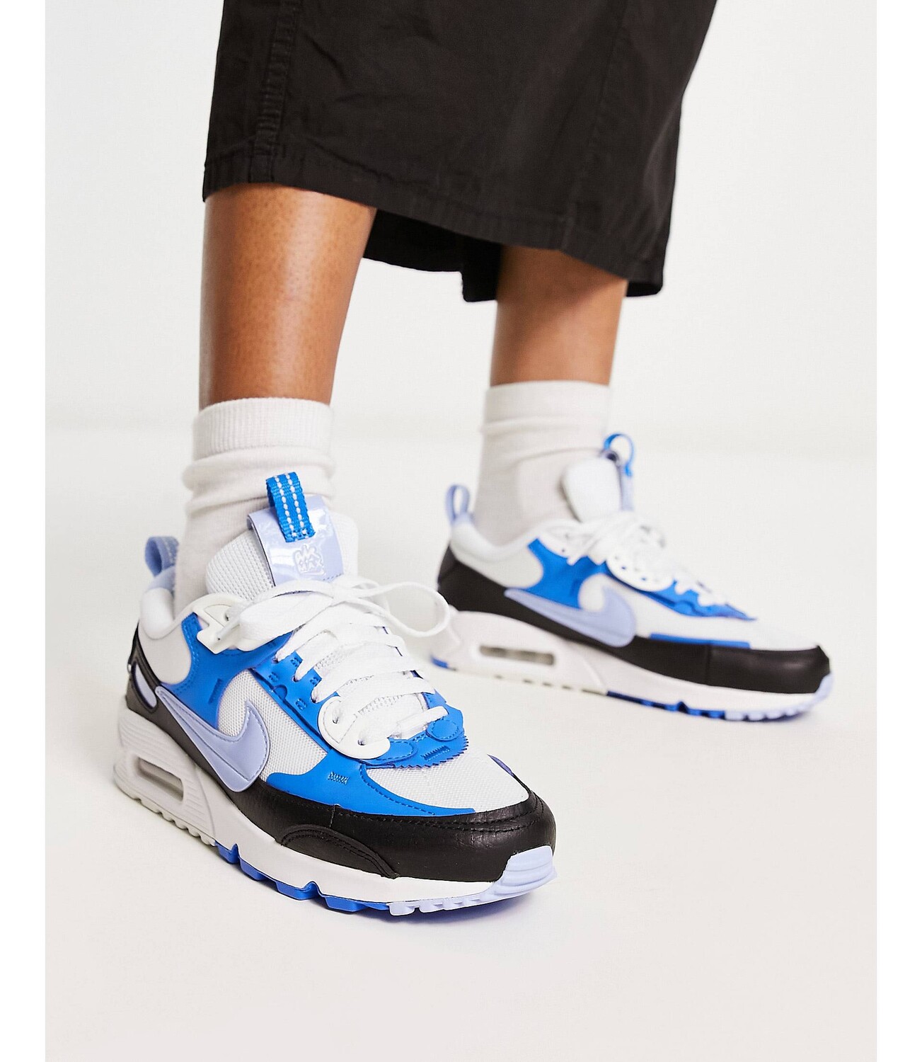 

Виниловые кроссовки Nike Air Max 90 Futura белого и кобальтового цвета, Белый