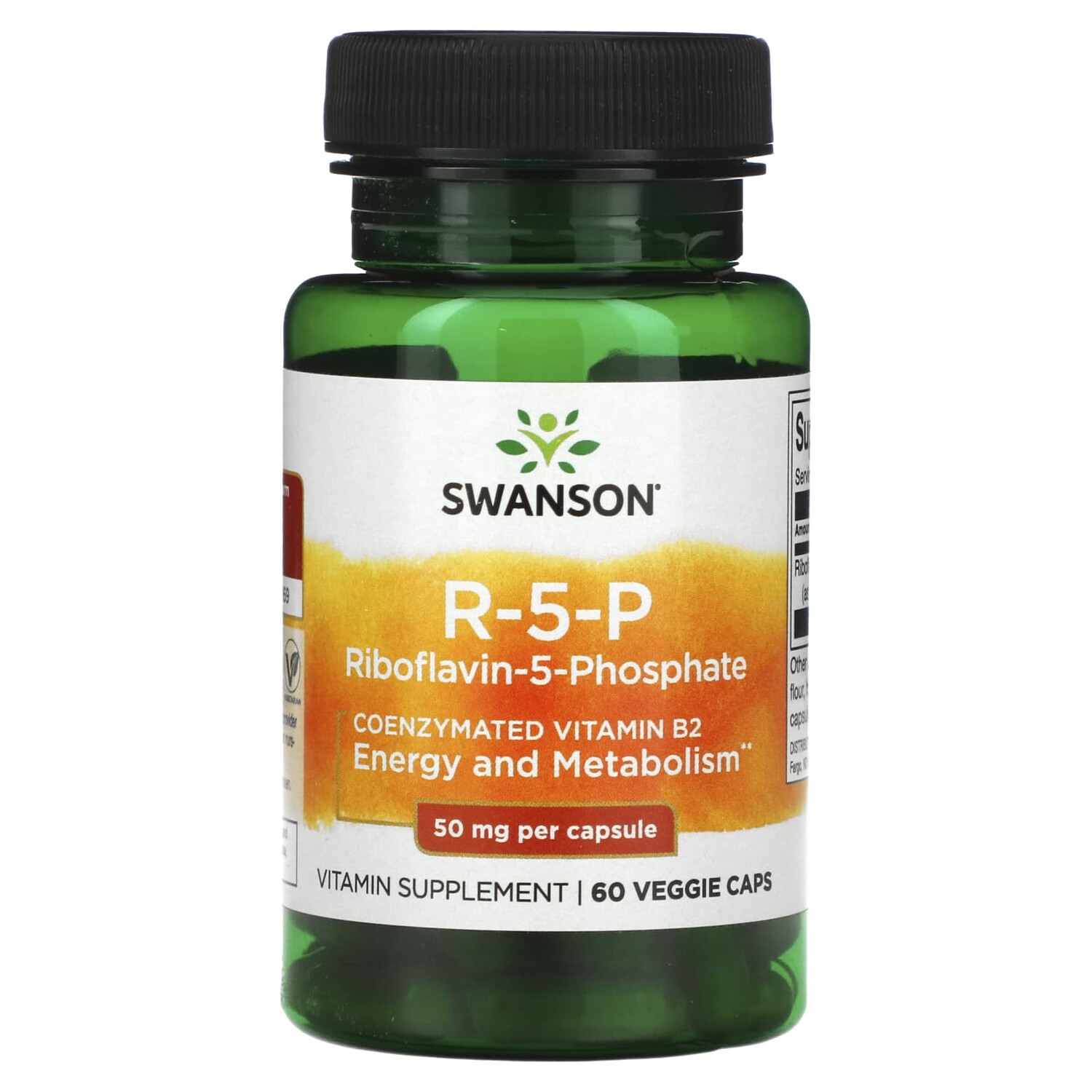 

R-5-P, рибофлавин-5-фосфат, 50 мг, 60 растительных капсул, Swanson