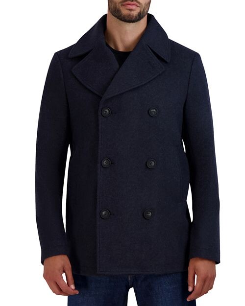 

Двубортное бушлат стандартного кроя стрейч Cole Haan, цвет Blue