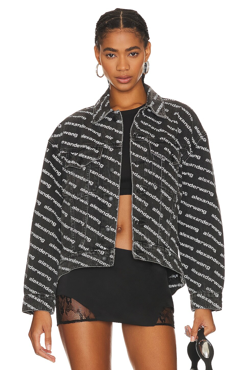 

Куртка Alexander Wang Falling Back, цвет Grey Aged & White