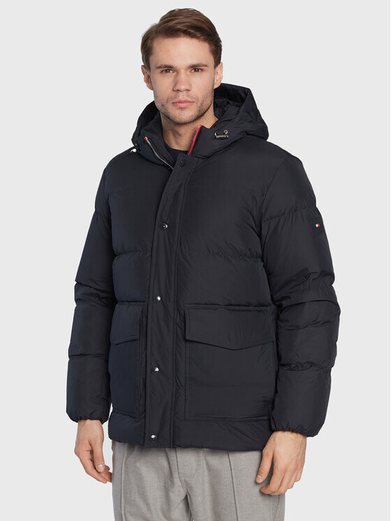 

Пуховик стандартного кроя Tommy Hilfiger, синий