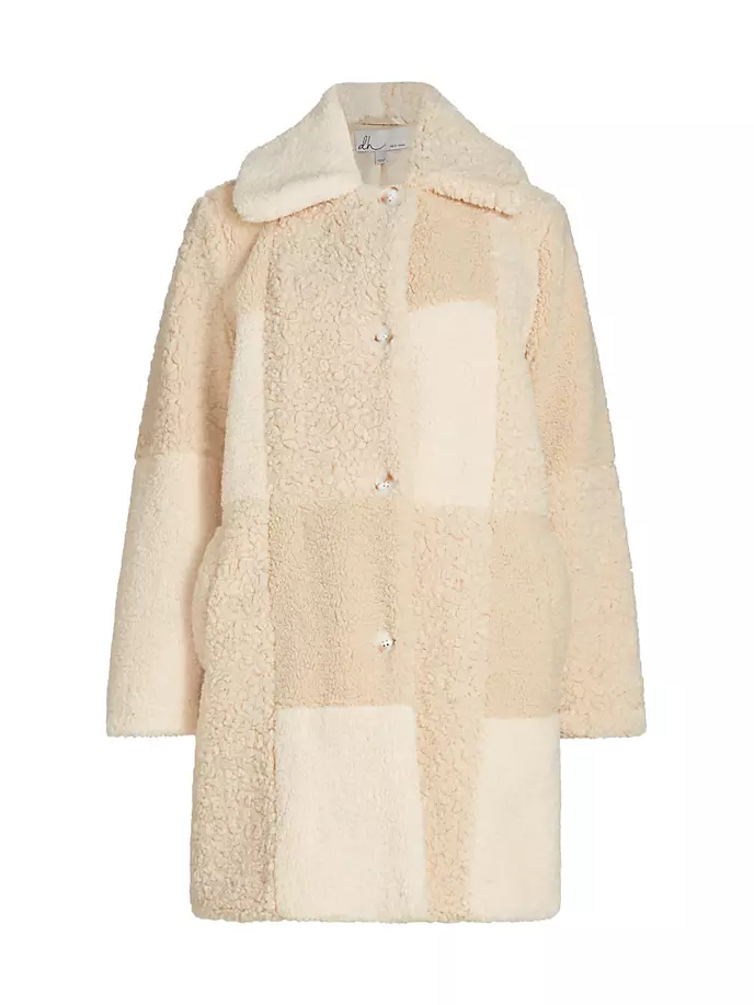 Пальто из шерпы Remington в стиле пэчворк Dh New York, цвет ivory combo пальто в стиле пэчворк женское backcountry цвет fired brick combo
