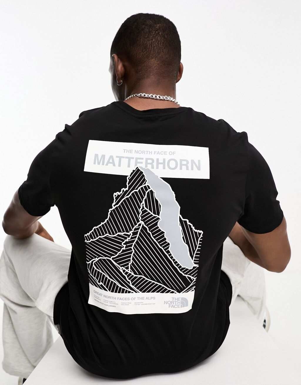 

Черная футболка с принтом на спине The North Face Matterhorn Face эксклюзивно на ASOS