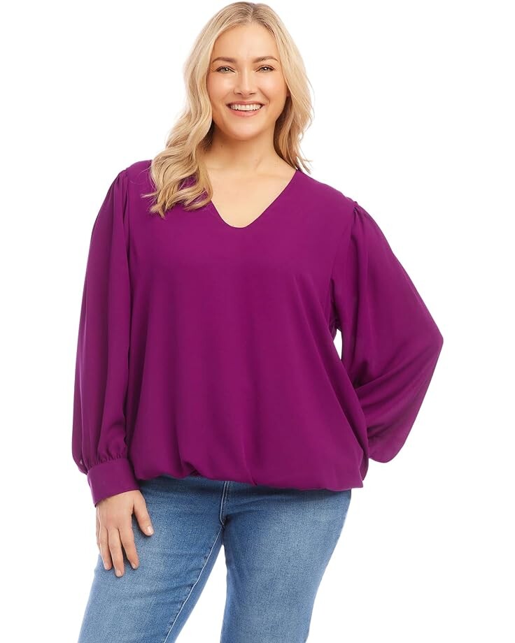 

Топ Karen Kane Puff Sleeve, цвет Magenta