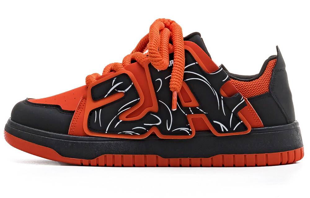 

Кроссовки WARRIOR Skateboarding Shoes Unisex Low-top Orange/black, черный