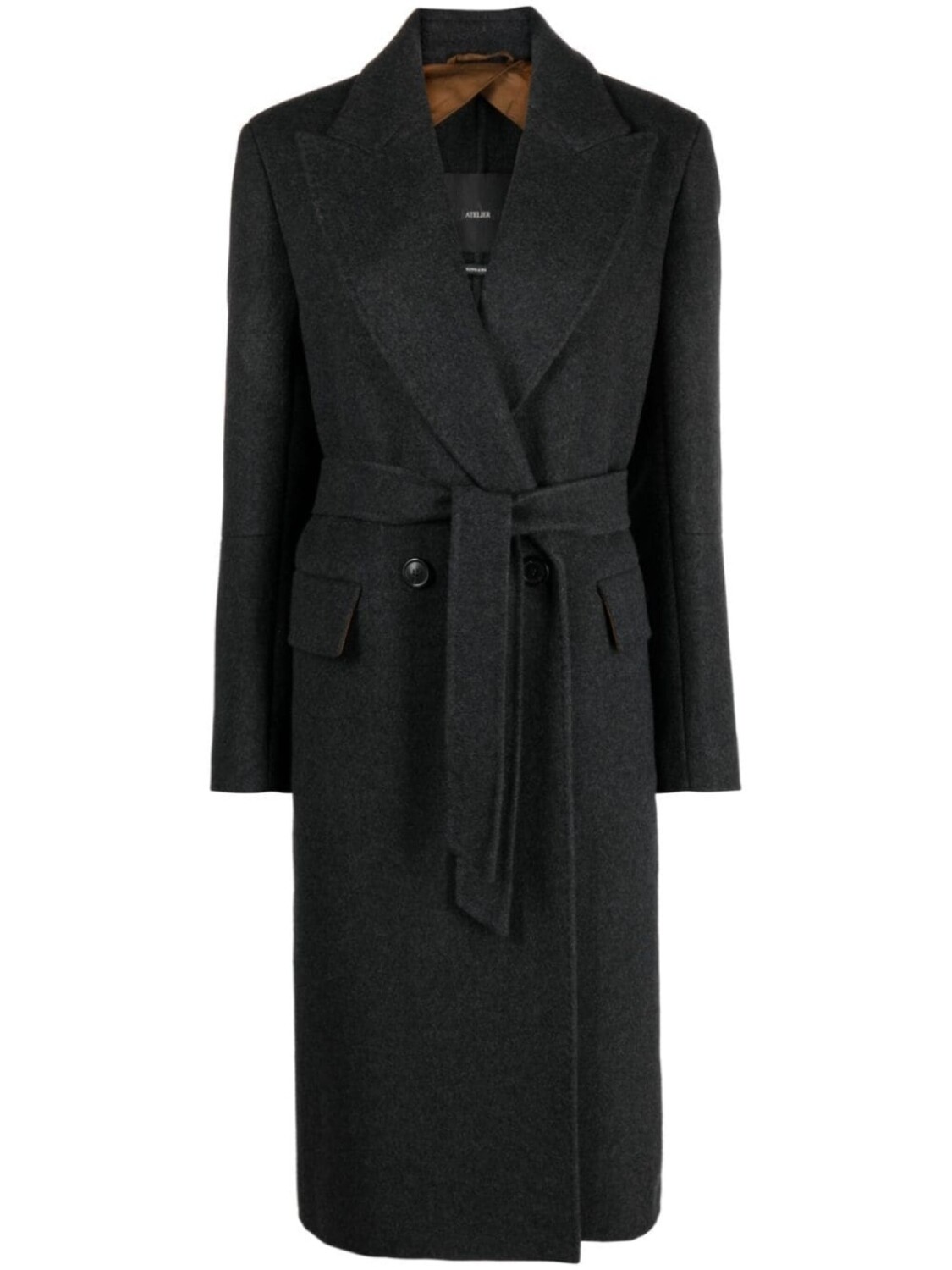 

Двубортное кашемировое пальто Max Mara, серый