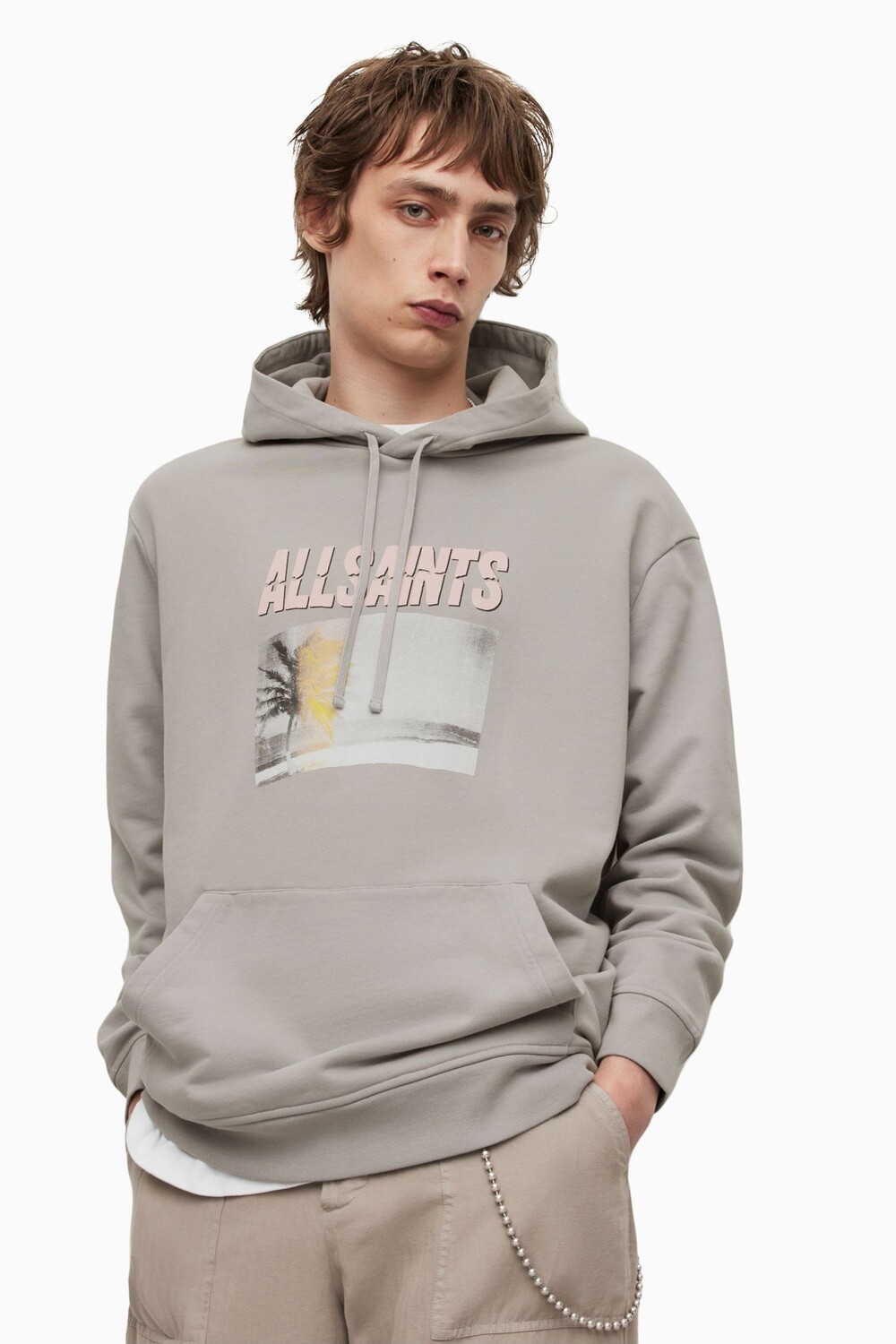 

Серое худи AllSaints HUSKA All Saints, серый