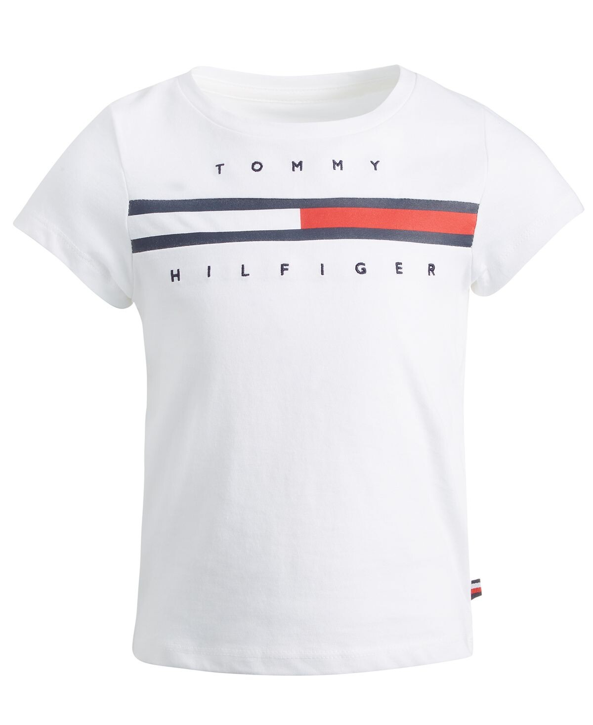 

Футболка с круглым вырезом и короткими рукавами с логотипом Big Girls Tommy Hilfiger