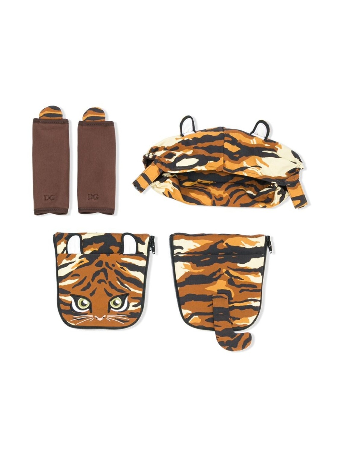 

Dolce & Gabbana Kids комплект с тигровым дизайном, желтый