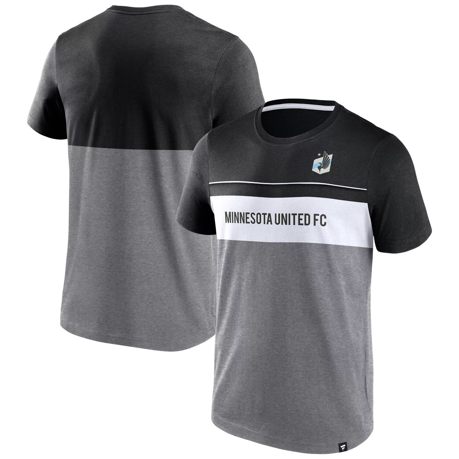 цена Мужская черно-серая футболка с логотипом Minnesota United FC Striking Distance Fanatics