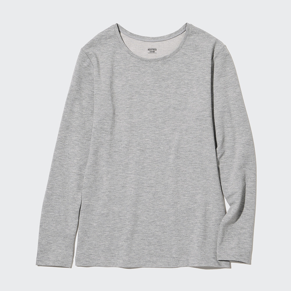 

Женская футболка Uniqlo Duoshuan HEATTECH с круглым вырезом, серый