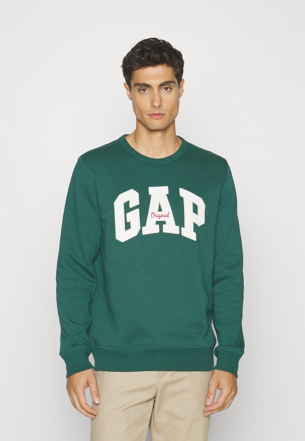 

Толстовка GAP Original Arch Crew, june bug, Зеленый