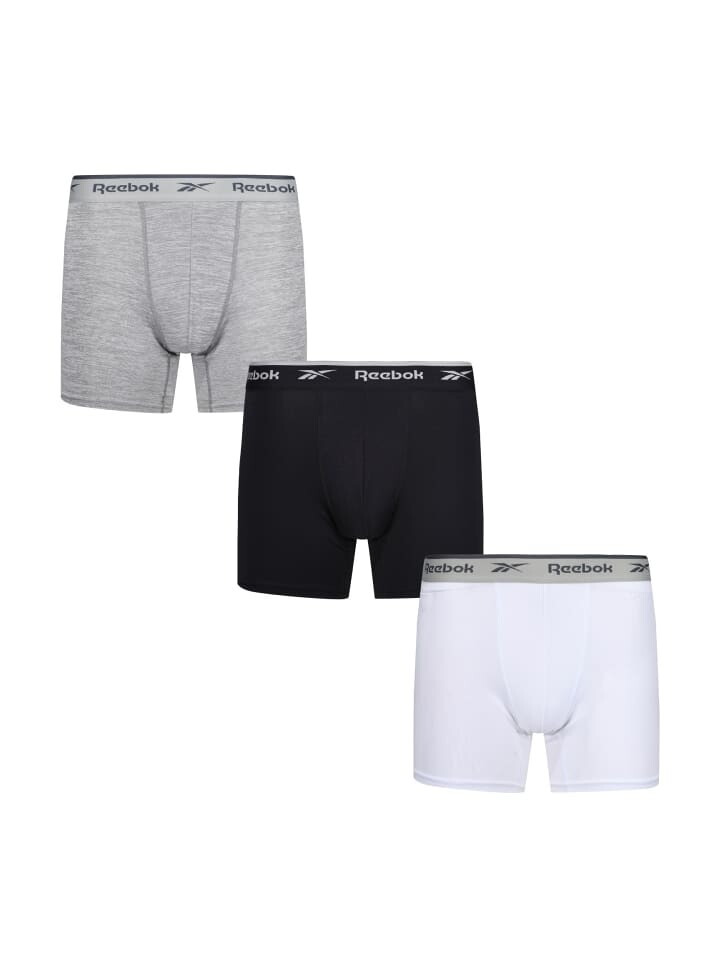

Боксеры Reebok Sport Trunks 3 Pack, цвет black/white/greymar
