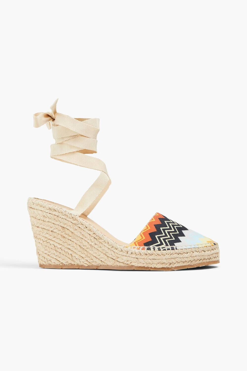 

Босоножки-эспадрилья из хлопка на танкетке Missoni, многоцветный