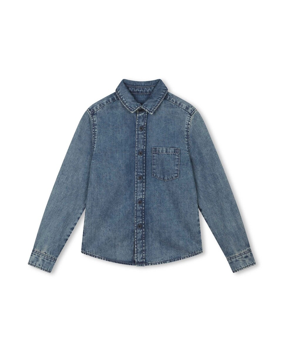 

Джинсовая рубашка для мальчика из 100% хлопка Zadig & Voltaire, синий