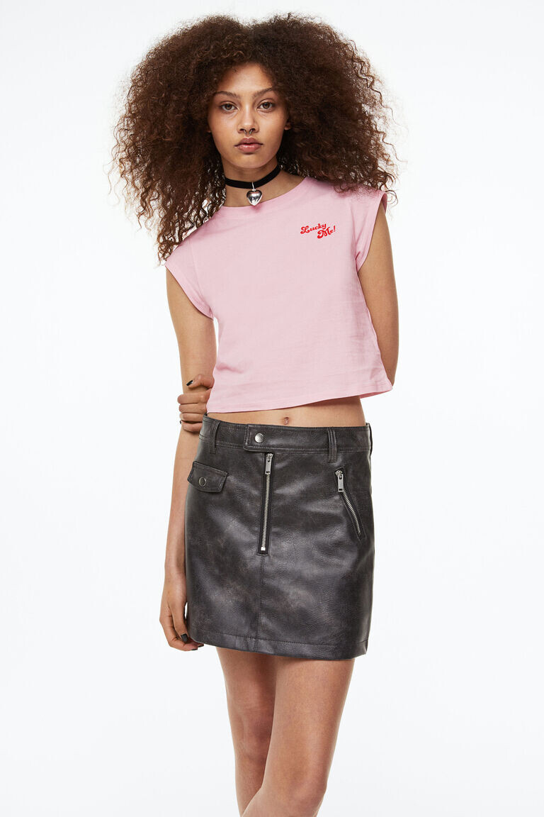 

Топ с принтом H&M, розовый
