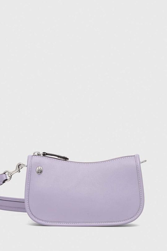 Кожаная сумочка Coach, фиолетовый