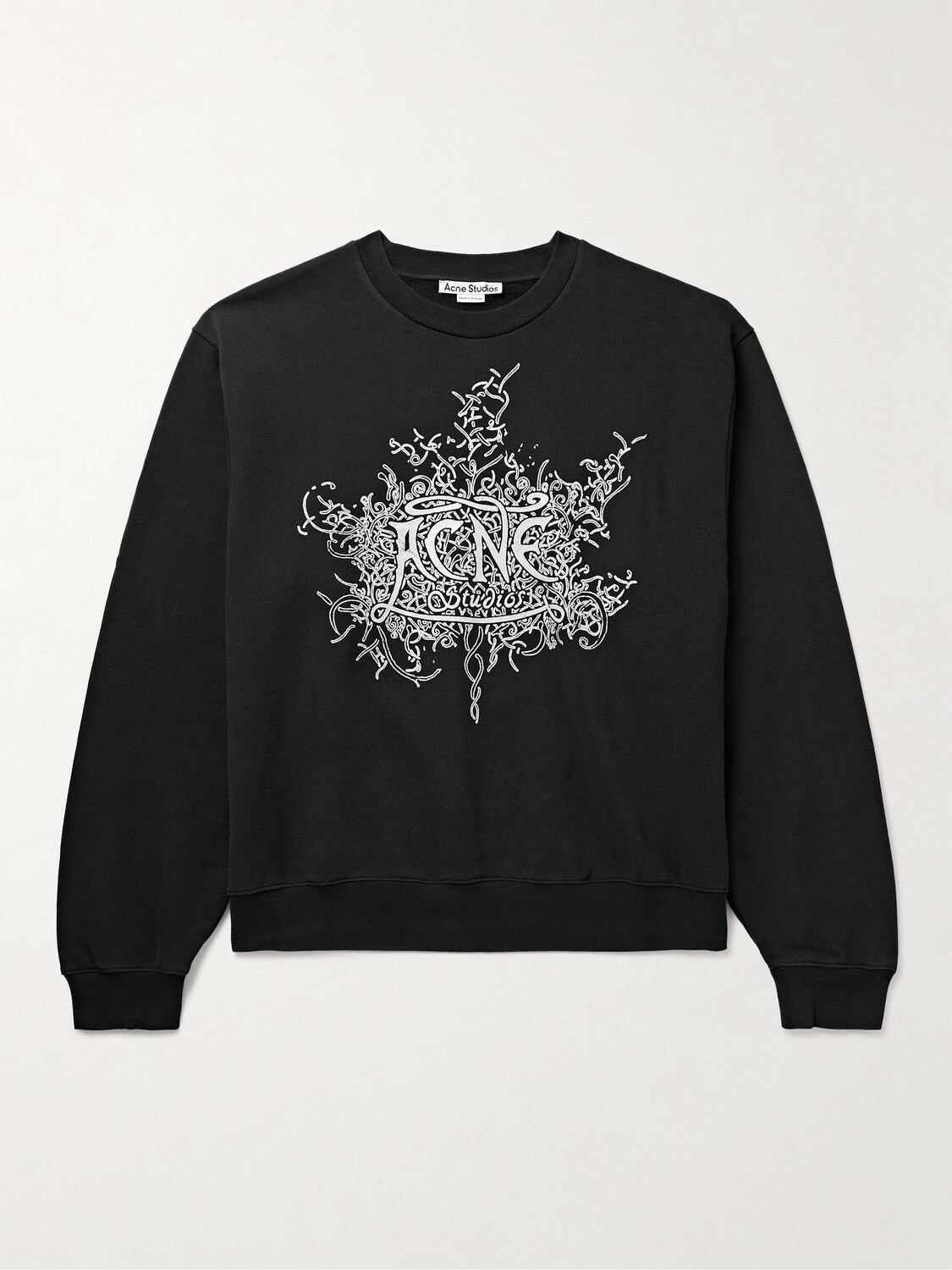 

Толстовка из хлопкового джерси с логотипом ACNE STUDIOS, черный