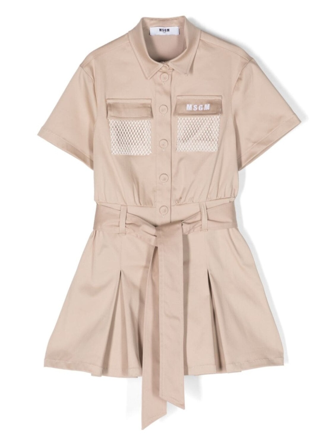 

MSGM Kids комбинезон с вышитым логотипом, нейтральный цвет