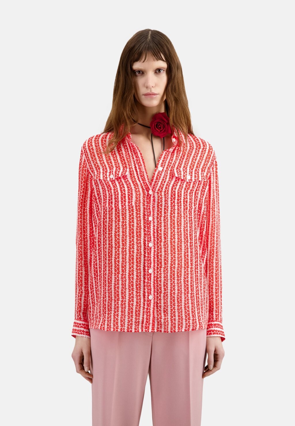 

Блузка-рубашка The Kooples, цвет red white