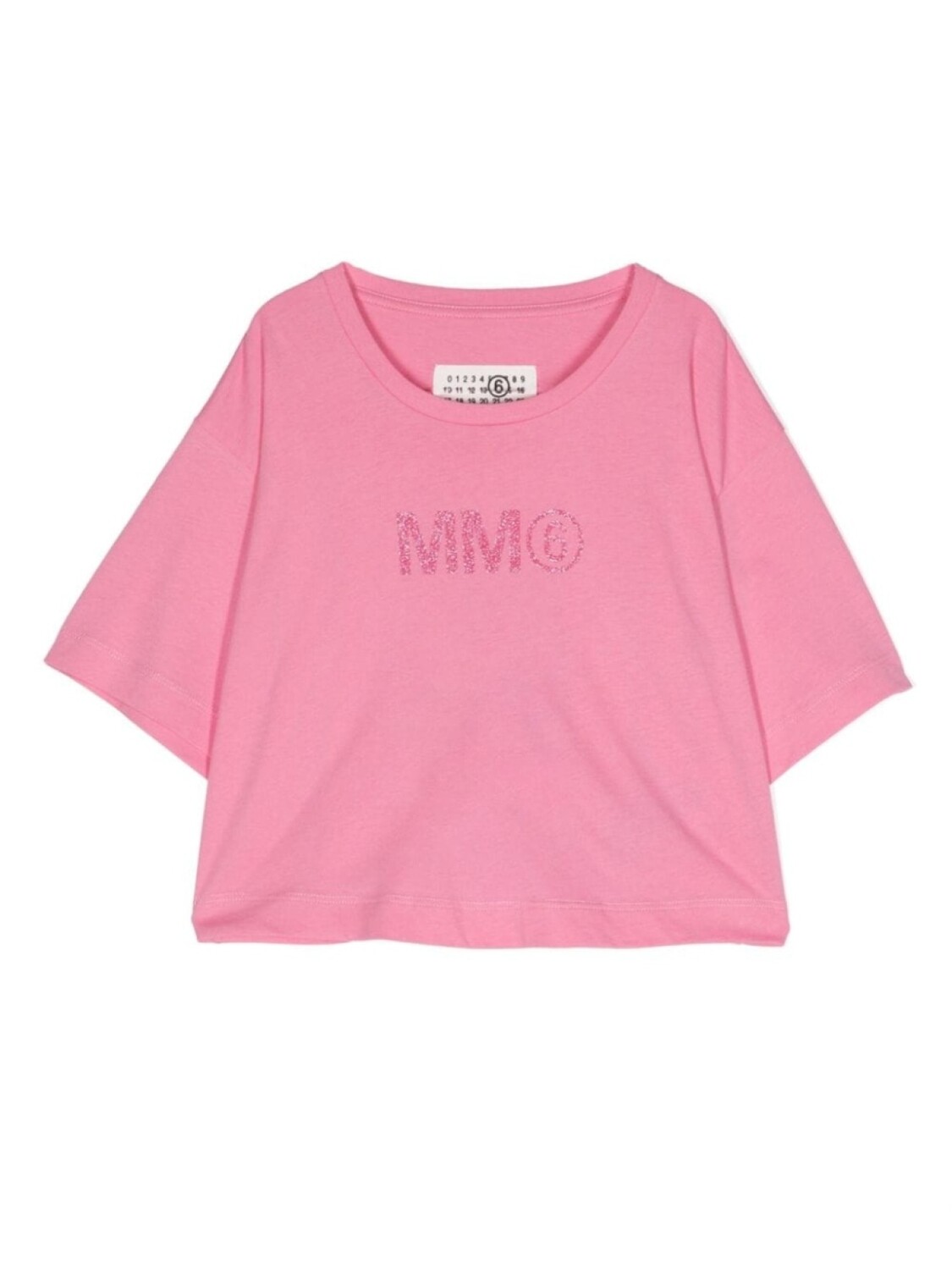 

MM6 Maison Margiela Kids футболка с блестками, розовый