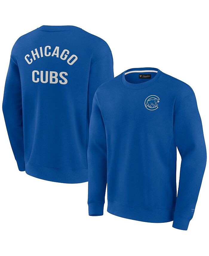 

Супермягкий пуловер с круглым вырезом Royal Chicago Cubs для мужчин и женщин Fanatics Signature, синий